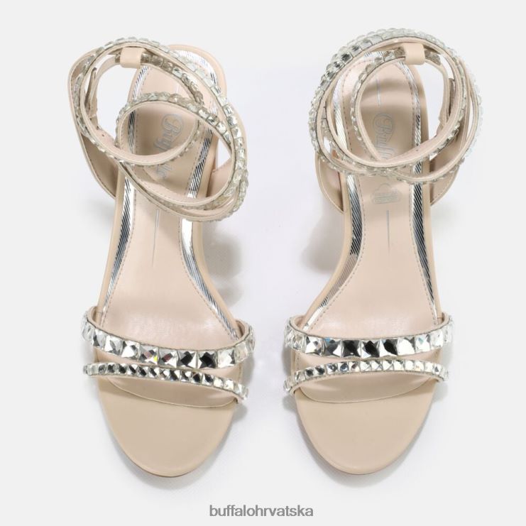 bijela Buffalo jean glam veganska sandala s visokom petom |sandale TDD6T862